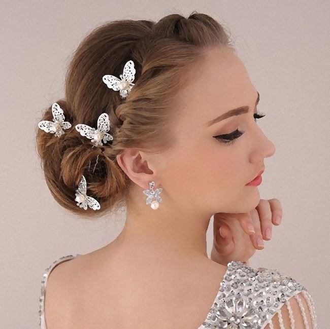 【ポイント10倍★送料無料】 髪飾り 結婚式 成人式 ヘアピン 2個セット おしゃれ 着物 かわいい ヘアアクセサリー ヘアアクセ ブライダル クール ウェディ...