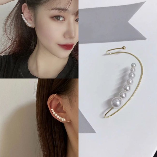 【ポイント10倍★送料無料】 イヤーカフ 人気 シンプル レディース イヤリング 大ぶり パーツ ノンホールピアス フェイクピアス イヤーフック イヤークリップ...