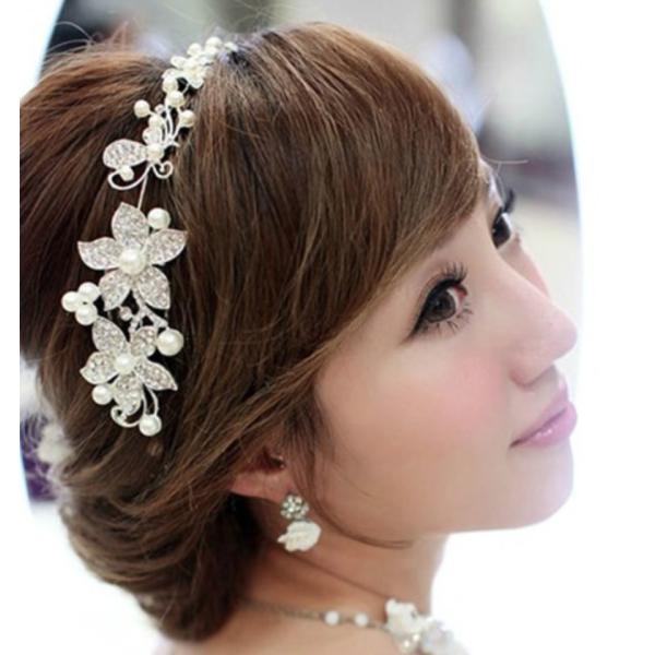 髪飾り 結婚式 成人式 パール 花 ブライダル ...の商品画像