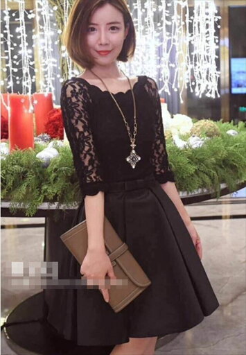 パーティードレス 結婚式 スーツ 母 ドレス ワンピース 母親 親族 フォーマルドレス 黒 ブラック 赤 レッド ミニ 膝上 5分袖 7分袖 袖あり シースルー 花 刺繍 花柄 レース リボン ウエディング ワンピ セクシー クール レトロ 結婚式 成人式 花嫁 二次会 レディース