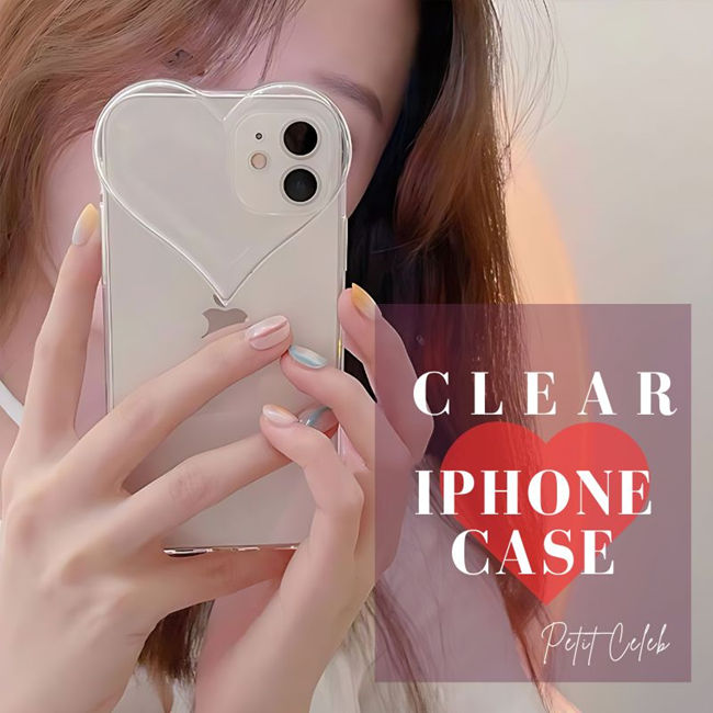 Rakuten - 【ポイント10倍★送料無料】 iPhone13 13pro 13ProMax クリア ハート ケース シンプル 派手 カバー あいふぉん13ケース アイホン13ケース iphone 13 人気iphone 13 case iphone13pro カバーケース スマホケース iphone pro iphone13 pro 韓国 かわいい けいたいけーす