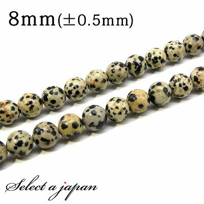 【SALE!】 「1連 15cm」 ジャスパー (ダルメシアン) 8mm パワーストーン バラ売り 天然石 パワーストーン 連売り ビーズ 穴あき ばら売り ア...