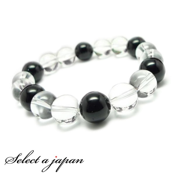 オニキス 水晶 ブレスレット 12mm パワーストーン ブレスレット メンズ 天然石 ブレスレット 数珠 アクセサリー メンズブレスレット パワーストーンブレス...