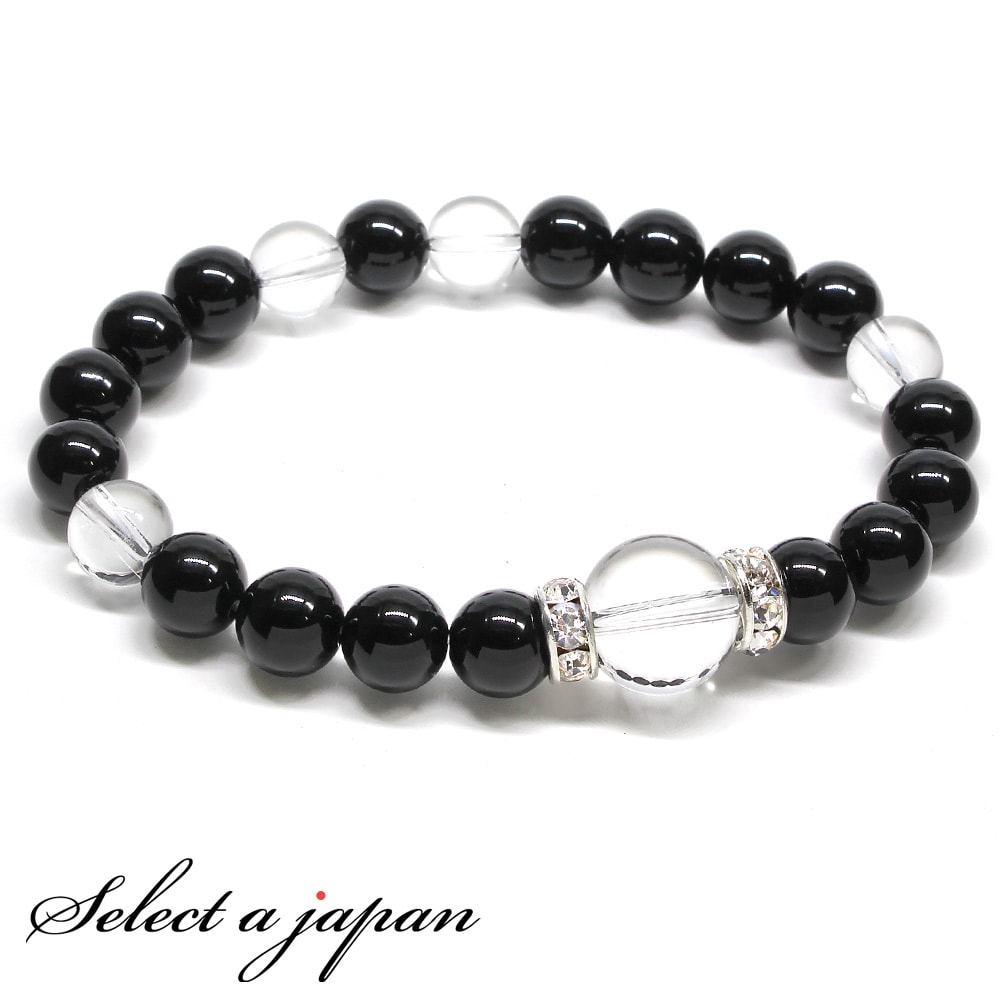 オニキス 水晶 パワーストーン ブレスレット メンズ レディース 天然石 数珠 アクセサリー メンズブレスレット パワーストーンブレスレット 天然石ブレスレット...