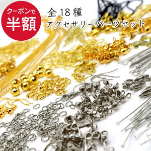 【ほぼ全品P20倍！5月6日まで】 アクセサリーパーツ セット アクセサリー パーツ セット ハンドメイド 金具 手芸 材料 手作り 素材 手芸用品 アクセ ブレスレット アクセサリ シルバー ネックレス ゴールド シルバーアクセ チェーン 手芸材料 イヤリング 丸カン 丸かん ピ