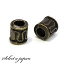 『10個』 メタルビーズ スペーサー 円柱形 長さ5mm×直径4mm 穴サイズ2mm 金古美 ハンドメイド アクセサリーパーツ 材料 アクセサリー パーツ ハン...