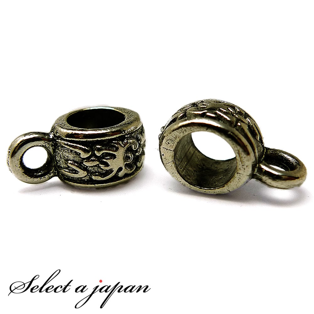 【SALE!】 『10個』 円柱型 スペーサー カン付き 金古美 ハンドメイド アクセサリーパーツ 材料 アクセサリー パーツ ハンドメイドパーツ 金属ビーズ ...