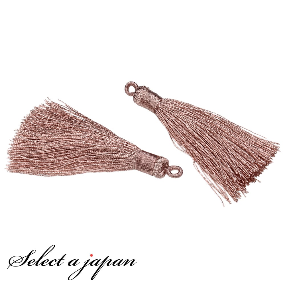 【SALE!】 「2個入り」 タッセル スモークピンク 6cm ハンドメイド パーツ アクセサリーパーツ 材料 アクセサリー ハンドメイドパーツ 桃色 ピンク ...