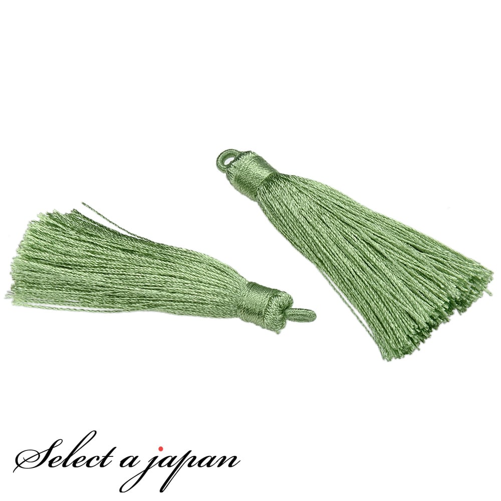 【SALE!】 「2個入り」 タッセル ライトグリーン 6cm ハンドメイド パーツ アクセサリーパーツ 材料 アクセサリー ハンドメイドパーツ 薄緑 アクセサ...