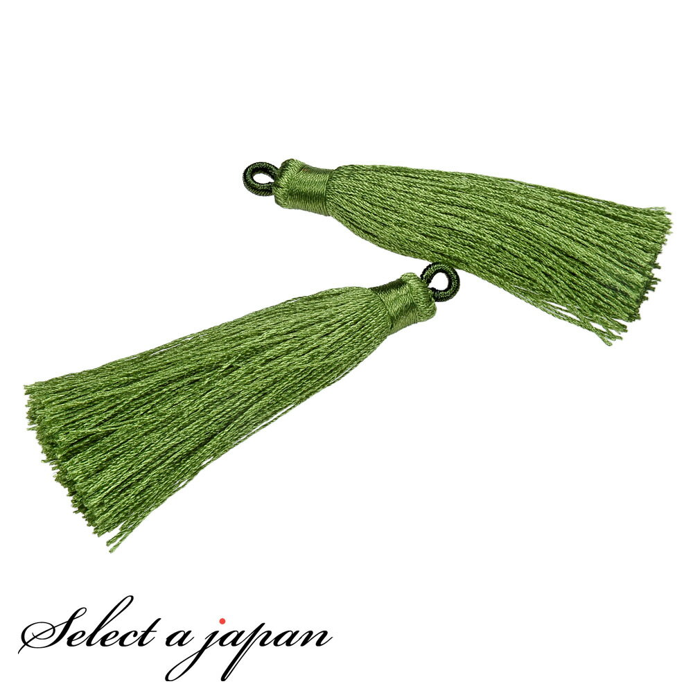 【SALE!】 「2個入り」 タッセル 若草色 6cm ハンドメイド パーツ アクセサリーパーツ 材料 アクセサリー ハンドメイドパーツ グリーン アクセサリー...