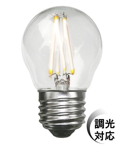 Rakuten - ☆最安値挑戦中★調光対応　LED電球　E26　60G45　個性的なレトロなフィラメント電球◆モダン　アンティーク型　ヴィンテージランプ　1灯裸電球