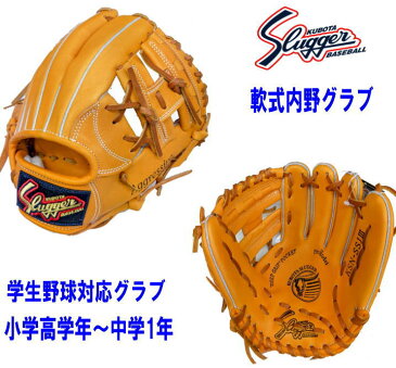 期間限定ポイント5倍！ 久保田スラッガー 軟式内野グラブ 最小サイズ KSN-SSJ3 オレンジ 湯もみ型付け有 学生野球対応グラブ センナリスポーツ 野球