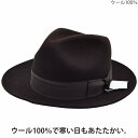 メンズ レディース ウール中折れハット ダークブラウン こげ茶 紳士 婦人 ギフト 男女兼用 帽子 秋冬 20101021【あす楽対応 送料無料】