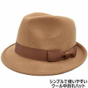 フェルト 中折ハット メンズ 中折れ帽 秋冬 ウール中折れハット キャメル ブラウン 父の日 紳士 レディース 母の日 婦人 ギフト 男女兼用 帽子 TCC20...