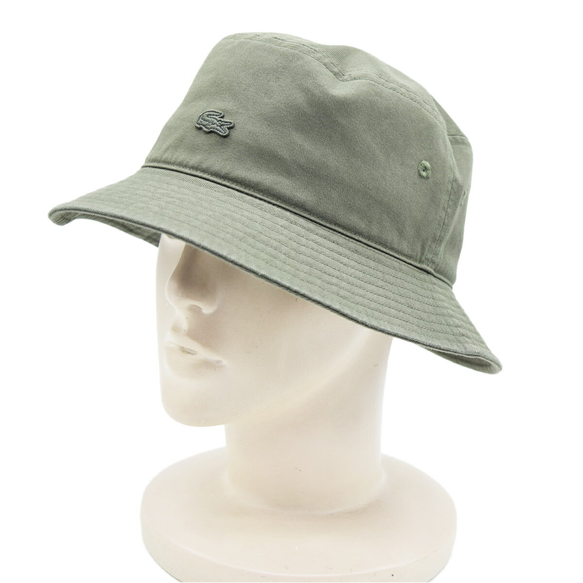 【 父の日ギフト 】バケットハット メンズ バケハ ゴルフ 帽子 ラコステ LACOSTE カーキ UV 紳士 ギフト 58cm 誕生日 春夏秋冬 L1358【あす楽対応 送料無料】
