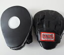 【送料無料】パンチングミット 031 黒・銀2個セット (高級レザー) キックボクシング・空手用 GLOBAL SPORTS グローバルスポーツ
