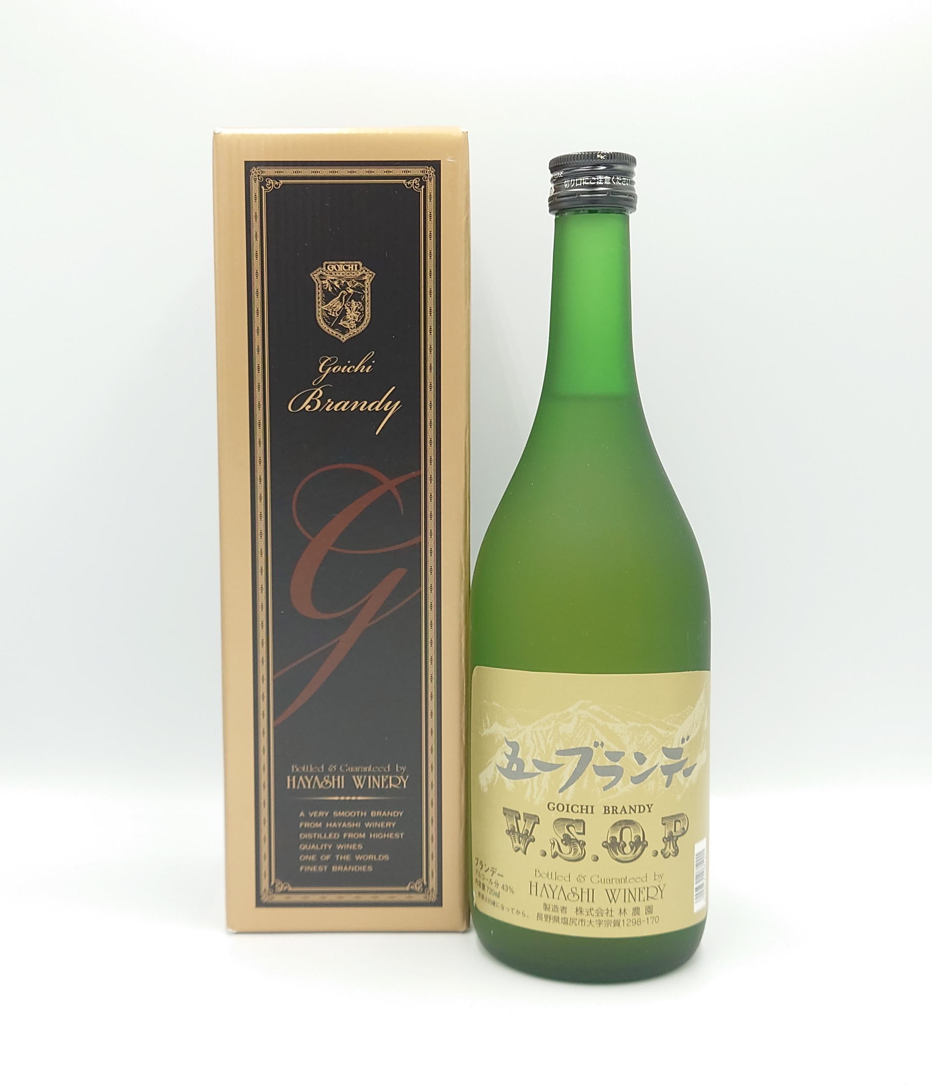 産地長野県原料ナイヤガラ種ぶどうアルコール度数43 °製造元（株）林農園（五一ワイン）保存方法常温桔梗ヶ原産のナイヤガラ種のぶどうを原料とした無添加ワインを蒸留し、樽で熟成させた個性ある香りと味（地ブランデー）に仕上げてあります。VSOPは7,8年以上樽熟したブランデー原酒を使用し、熟成期間が長くブランデーの深みを感じられます。香りが華やかで、口に含むと、フワッと口中に広がる含み香は華やかさがあり、深い味わいとともに長い余韻を楽しませてくれます。※ 香料、酸味料、保存料などの添加物は使用しておりません。