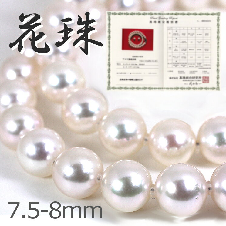 【最安値に挑戦】花珠真珠ネックレス【7.5-8mm】【送料無料】(あこや真珠 アコヤ真珠 本真珠 アコヤ本真珠 本真珠 和珠 花玉真珠 入学式卒業式 冠婚葬祭 ...