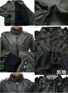 メンズ ジャケット men's★春・秋はコレで決まり★パンチングPUレザー＆ジッパー使い ライダースジャケット メンズファッション アウター ジャンパー ブルゾン riders jacket　fake leather フェイクレザー【返品OK●返金保証】【返品送料無料】