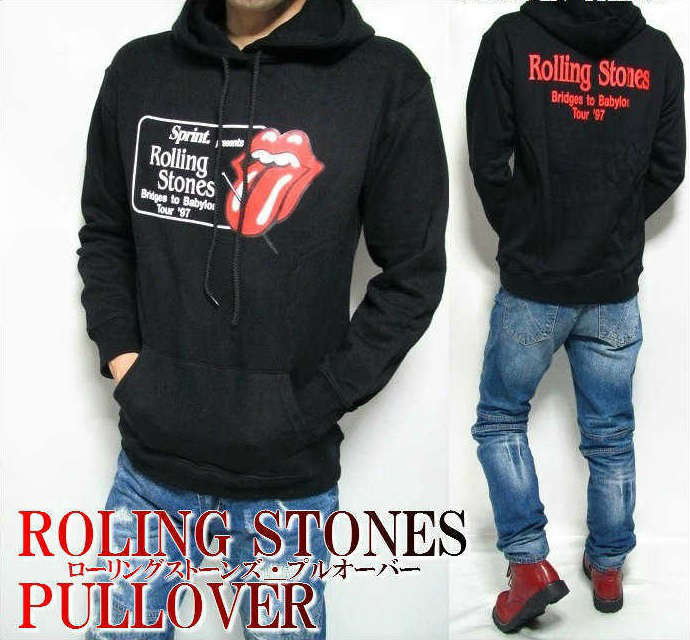 ローリングストーンズ パーカー メンズ 釘/ベロ バックプリント Rolling Stones トップス パーカ プルオーバー