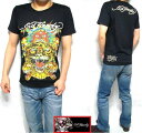 エドハーディー ed hardy エド ハーディー Tシャツ メンズ 半袖 寅年/虎 三つ目/タイガー/スカル カットソー ブラック S-XL 父の日 ギフト