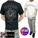 エドハーディー ed hardy エド・ハーディー Tシャツ スカルtシャツ スカル ドクロ tシャツ メンズ オール 刺繍 ラブキル 半袖 カットソー ブラック/オフホワイト 3カラー M-XL ライセンス ギフト