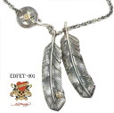 エドハーディー フェザー/ネックレス ペンダント ed hardy エド ハーディー アンティーク/シルバー アクセサリー EDFET-001 SV925 メンズ ブランド チェーン 7点セット 父の日