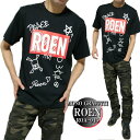 ROEN ロエン シャツ メンズ Tシャツ 半袖 芸能人 MONO GRAFFITI スカル/ドクロ ブランド カットソー アパレル ブラック 通販 S-XL ROA-015 父の日