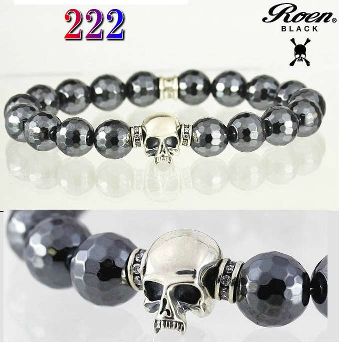 Roen ロエン ブレスレット メンズ 芸能人 ブランド RoenBLACK ロエンブラック 数珠 スカル ブレスレッド RO-222 RO-223 アクセサリー 父の日