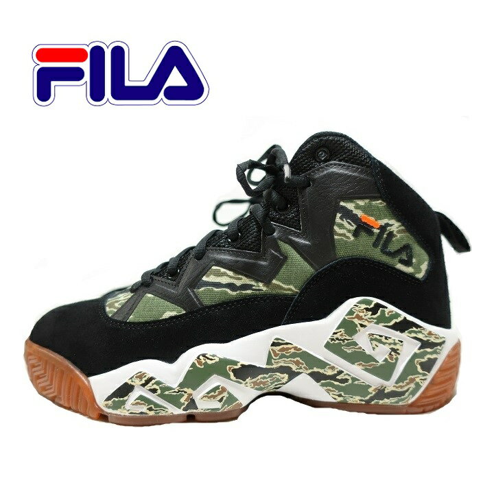 FILA フィラ スニーカー バスケットシューズ 迷彩/カモフラ シューズ/靴 メンズ バッシュ ハイカット ブランド MB 1BM01266-017