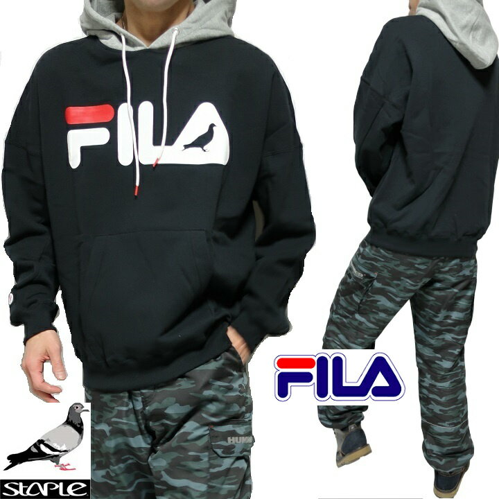 FILA フィラ staple ステイプル コラボ パーカー メンズ/レディース 長袖 ブ父の日ラック/フードグレー サイズS-XL