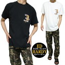 エドハーディー ed hardy Tシャツ メンズ レディース 寅年 半袖 ワイドサイズ タイガー/虎/寅 カットソー ブラック/ホワイト USAコットン サイズM サイズL ギフト