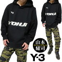 Y-3/ワイスリー パーカー メンズ オーバーサイズ ラバープリント プルオーバー 山本耀司 U GFX HOODIE ロゴ フーディー トップス ブラック サイズM-L-XL