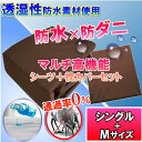 【セット商品】マモルくん 防水ボックスシーツ 防水シーツ モカブラウン (シングル)&枕カバー(M)【最強翌日配送】【防水防ダニW効果】 寝汗 カビ アレルギー 対策 おねしょシーツ 介護シーツ マットレスカバー 敷布団カバー