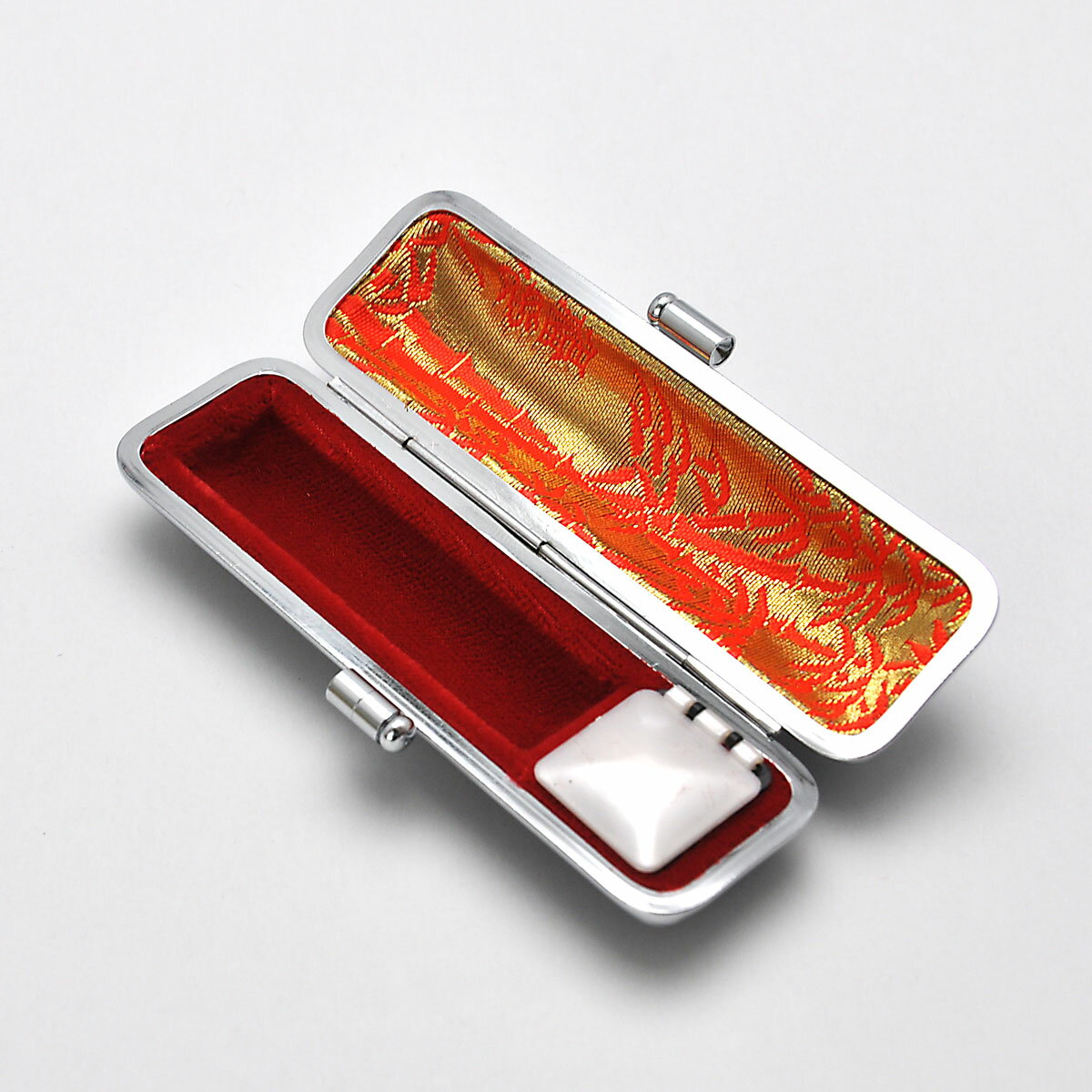 もみ皮ケース(黒) 丸寸胴13.5ミリ/15ミリ用/ 個人印 実印 銀行印 ギフト プレゼント