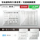 宅地建物取引業者登録票+宅建報酬額票アクリル壁付型/法定看板 法定標識 事務所用看板 店舗用看板 金看板 銀看板 宅建表札 宅建看板 不動産 送料無料