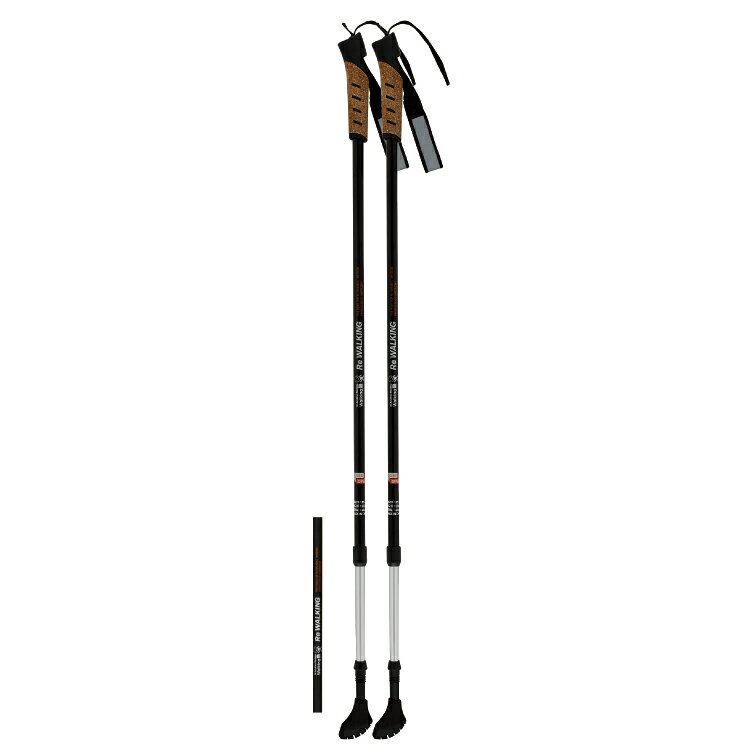 DVD付き伸縮ノルディックウォーキングポール ブラック ポールウォーキング格安セール情報　楽天　通販