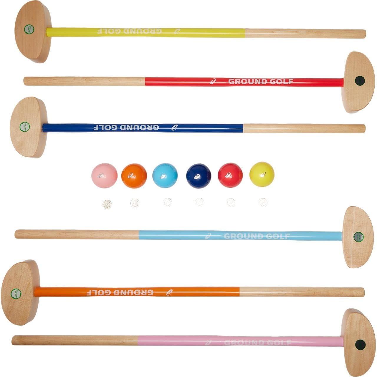 アシックス asics グラウンドゴルフ クラブ ボール 6色セット 3283a244 グランドゴルフ グラウンドゴルフ用品