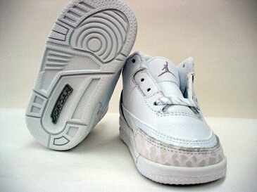 NIKE JORDAN 3 RETRO (TD)WHITE/METALLIC-SILVER