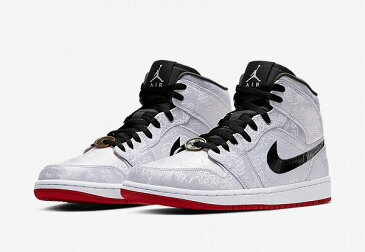 CLOT x AIR JORDAN 1 MID (Fearless)WHITE/BLACK