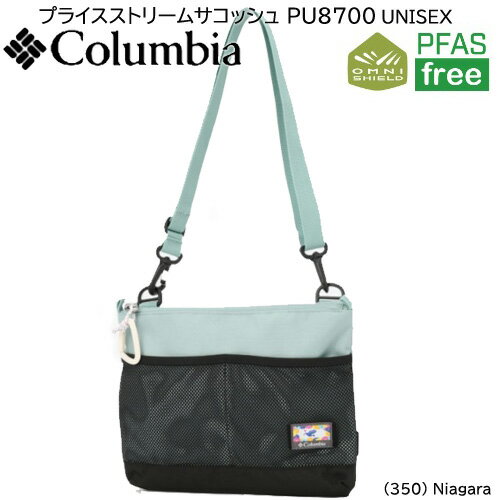 コロンビア Columbia プライスストリームサコッシュ Price Stream™ Sacoche PU8700-350 プライスストリームシリーズ ・コロンビア独自のはっ水（撥水）機能「オムニシールド」 ・アウトドアシーンやトラベル、普段使いにも便利なサコッシュ ・取り外し式のショルダーテープで肩掛けや手持ちの2way仕様 ・メインコンパートメント内部にスリーブポケット ・ファスナー引手にミックスコードとカラビナチャーム ・フロントポケットはメッシュ仕様で見せる収納が可能 ※ オムニシールド：小雨や泥からプロテクト。フィールドで便利な水をはじき、汚れをガードする機能。 ビーファスフリー：PFAS(有機フッ素化合物)を含まない撥水加工製品 【Fabric】 600D OX(ポリエステル100%) 【Size】 H22cm×W29cm×D2cm 【Weight】 約140g メーカー希望小売価格はメーカーサイトに基づいて掲載していますコロンビア Columbia プライスストリームサコッシュ Price Stream? Sacoche PU8700-350 プライスストリームシリーズ ・コロンビア独自のはっ水（撥水）機能「オムニシールド」 ・アウトドアシーンやトラベル、普段使いにも便利なサコッシュ ・取り外し式のショルダーテープで肩掛けや手持ちの2way仕様 ・メインコンパートメント内部にスリーブポケット ・ファスナー引手にミックスコードとカラビナチャーム ・フロントポケットはメッシュ仕様で見せる収納が可能 ※ オムニシールド：小雨や泥からプロテクト。フィールドで便利な水をはじき、汚れをガードする機能。 ビーファスフリー：PFAS(有機フッ素化合物)を含まない撥水加工製品 【Fabric】 600D OX(ポリエステル100%) 【Size】 H22cm×W29cm×D2cm 【Capacity】 12L 【Weight】 約140g ※発売元/株式会社　コロンビアウエアジャパン ※サイジングはメーカーの記載になります。 ※製品の素材や個体差により、サイズが多少異なる場合がございますがご了承くださいませ。 ※画像の色はブラウザやモニター、設定などにより実物の色と若干異なる場合がございます。