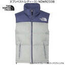 【セール】ザ ノースフェイス ダウンベスト ヌプシベスト NDW92338-CD ケイブブルー×ダスティペリウィンクル アウター レディース ビルドインフード ...