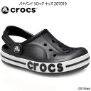 サンダル キッズ クロックス crocs バヤバンド クロッグ キッズ 207019-001 子供用 バックストラップ付 軽量 サボサンダル 遊び アウトドア キャンプ ロゴ ブラック 18cm,19cm,20cm,21cm,22cm,23cm