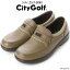 シティー ゴルフ City Golf GF901 メンズ スリッポン ビジネスシューズ カジュアルシューズ 天然皮革 革靴 ワイド4E PUソール 軽量 ダークオーク