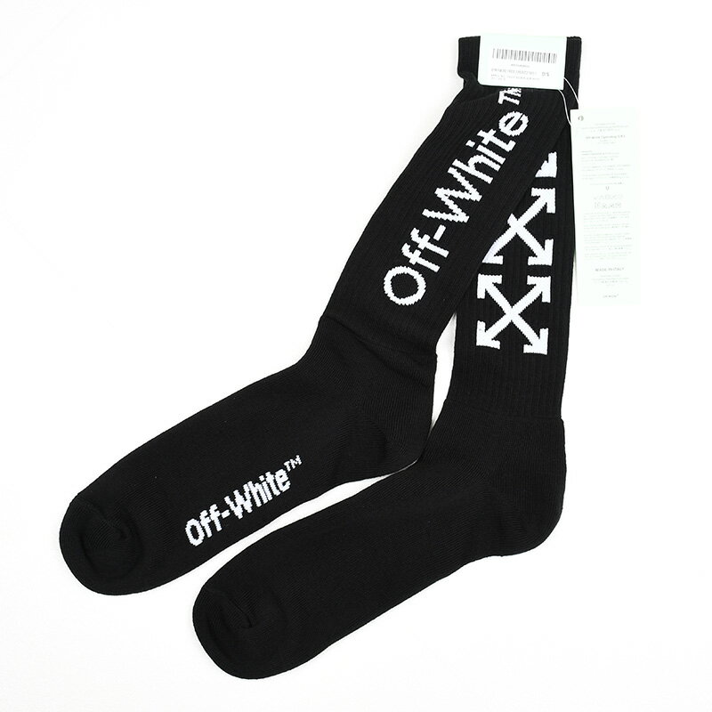 OFF-WHITE オフホワイト ARROWS ブラックソックス 靴下 OMRA001R201200231001 イタリア正規品 新品