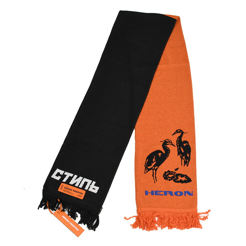 HERON PRESTON ヘロンプレストン バイカラーマフラー イタリア正規品 HMMA002F198560038819 新品