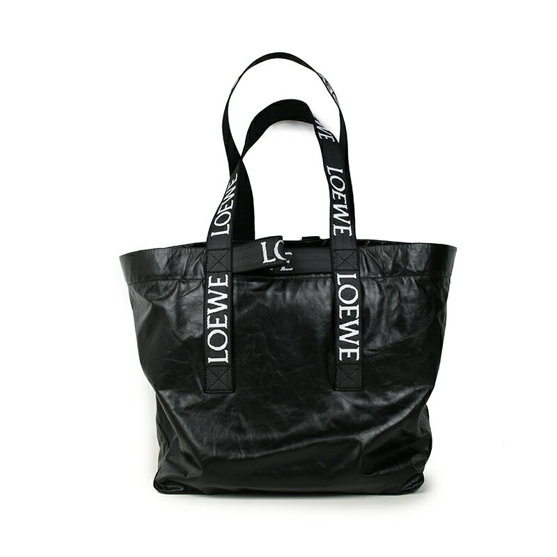 ロエベ 帆布・キャンバスバッグ メンズ LOEWE ロエベ トートバッグ FOLD SHOPPER フォールド ショッパー ジャガードロゴ ペーパーカーフ ショッピングバッグ 鞄 　イタリア正規品 B507X23X32 1100 新品