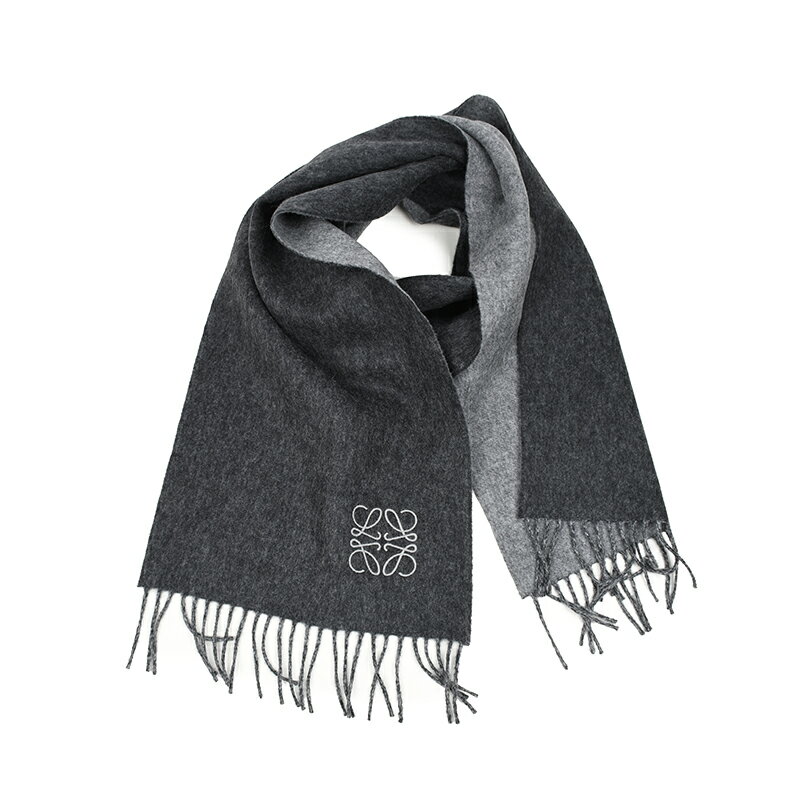 LOEWE ロエベ バイカラースカーフ マフラー ブラックグレー イタリア正規品 F810250X01 1114 新品のサムネイル