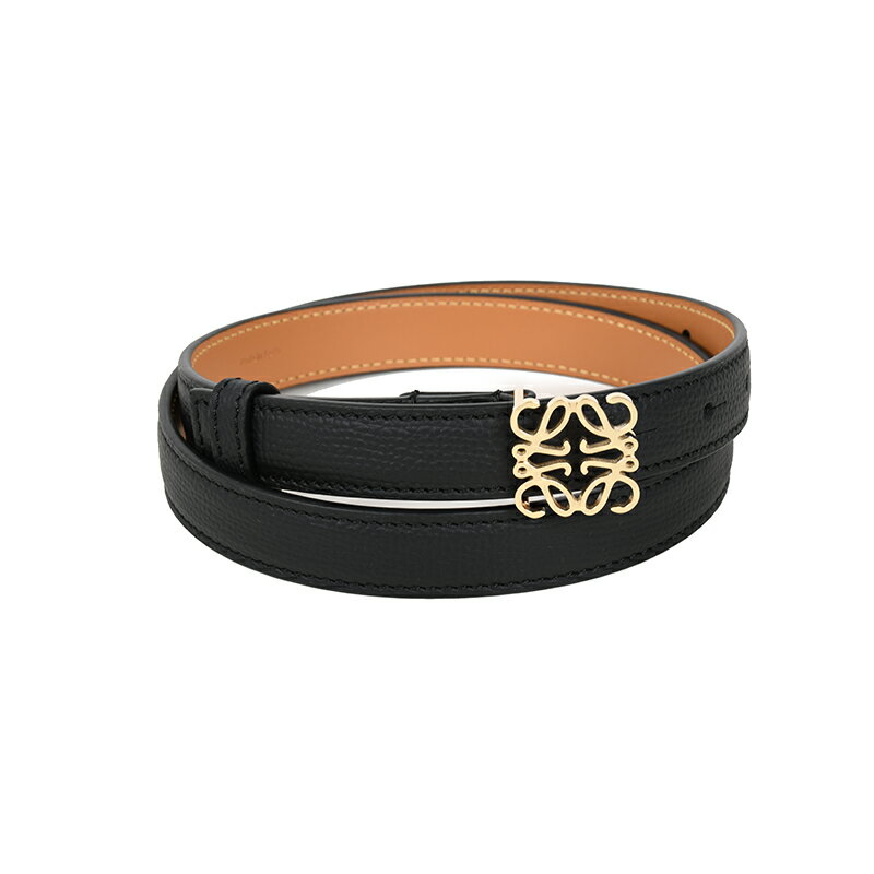 LOEWE ロエベ アナグラムレザーベルト ブラック/ゴールド イタリア正規品 E821Z15X02-1206 新品 レディース