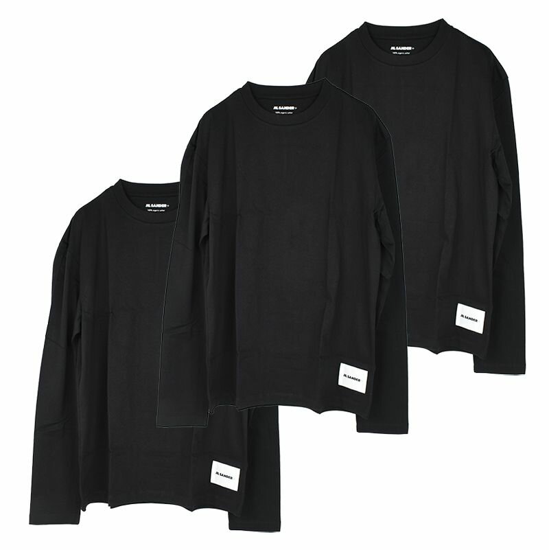 JIL SANDER ジルサンダー 3枚組長袖Tシャツ 3枚セット イタリア正規品 J47GC0002 J45048 001 新品